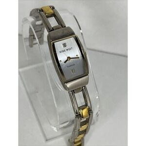 Nine West Diamond Women's Two Tone Quartz Watch 6.25" Band- New Battery‎